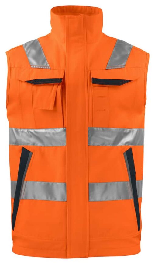 Pro Job Hi-Vis Two-Tone Vest - Orange/Black