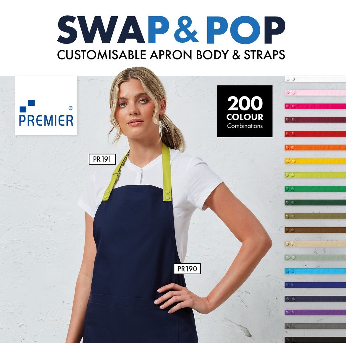 Premier Swap & Pop Customisable Apron – Straps