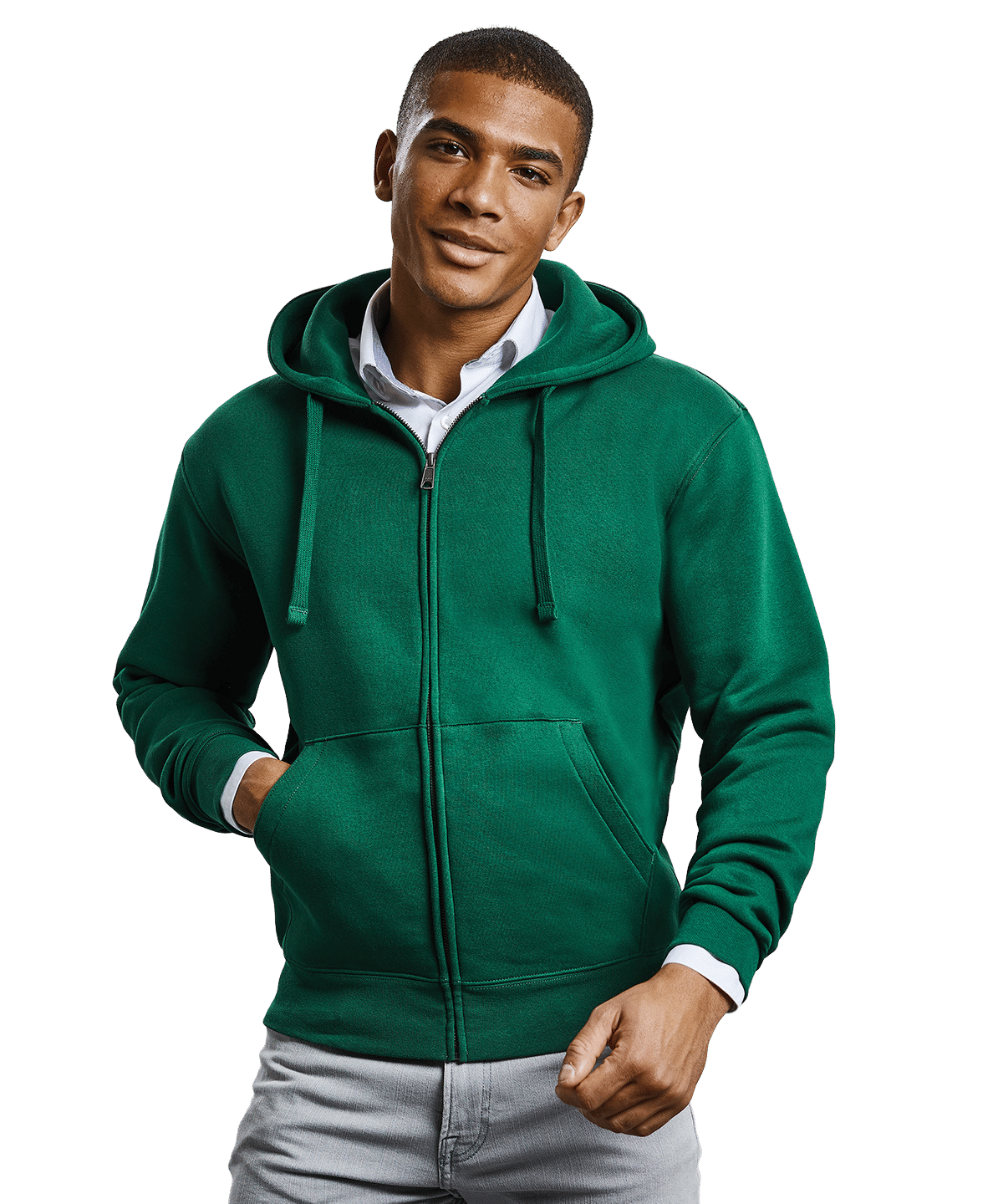 Russell Authentic zipped hooded sweatshirt