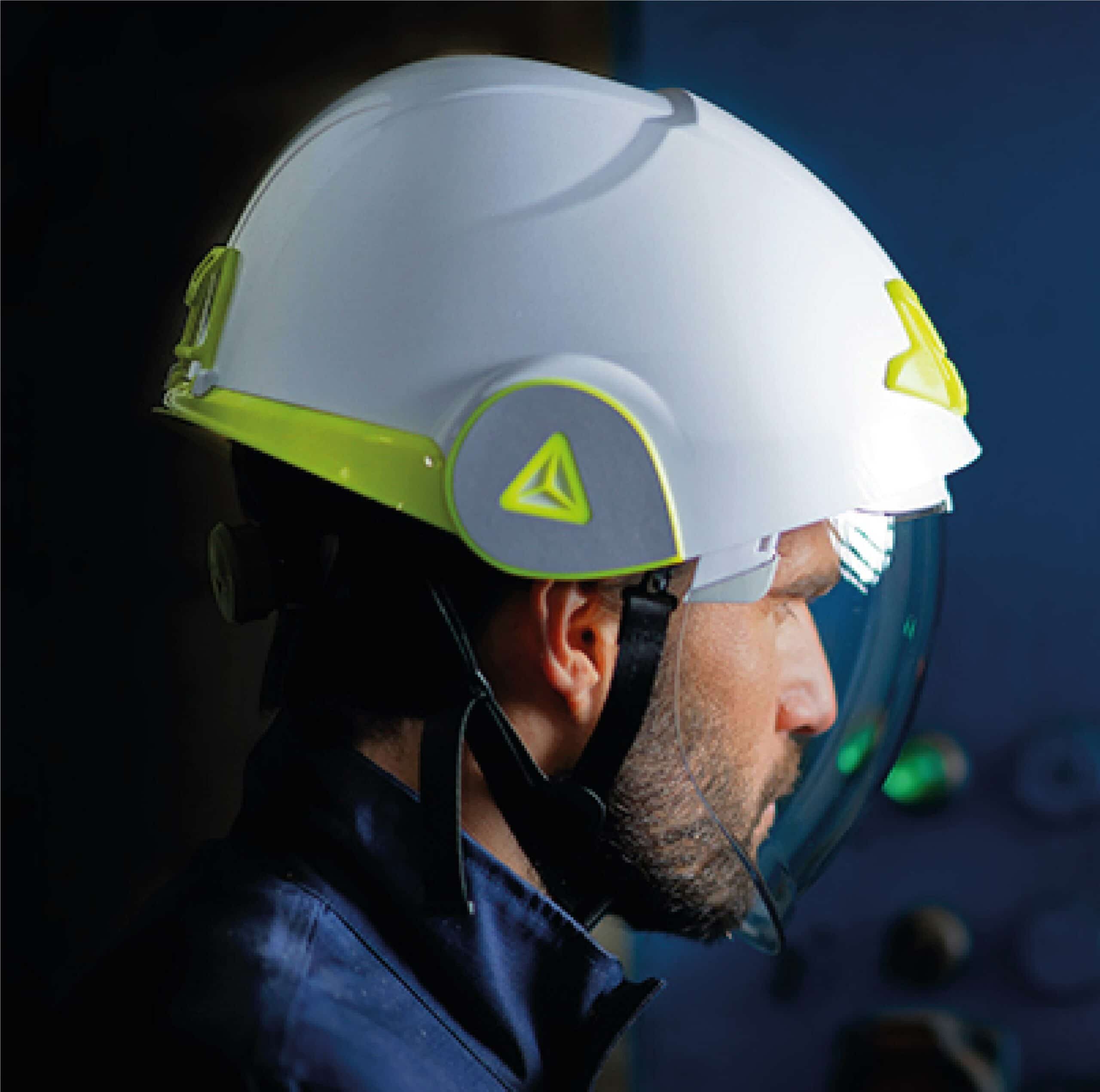 Delta Plus Onyx ARC Rated Safety Helmet With Integrated Visor