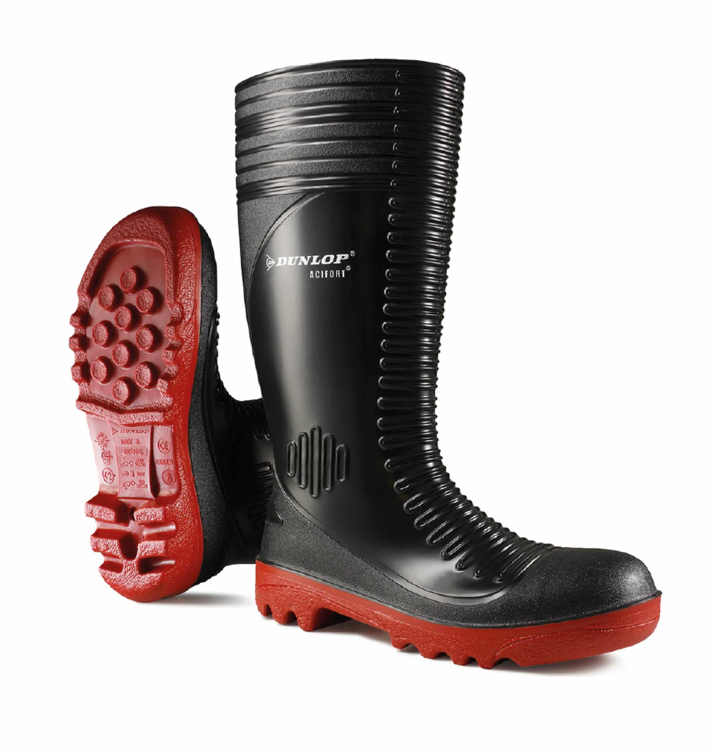 Acifort Ribbed Black Wellington Boots