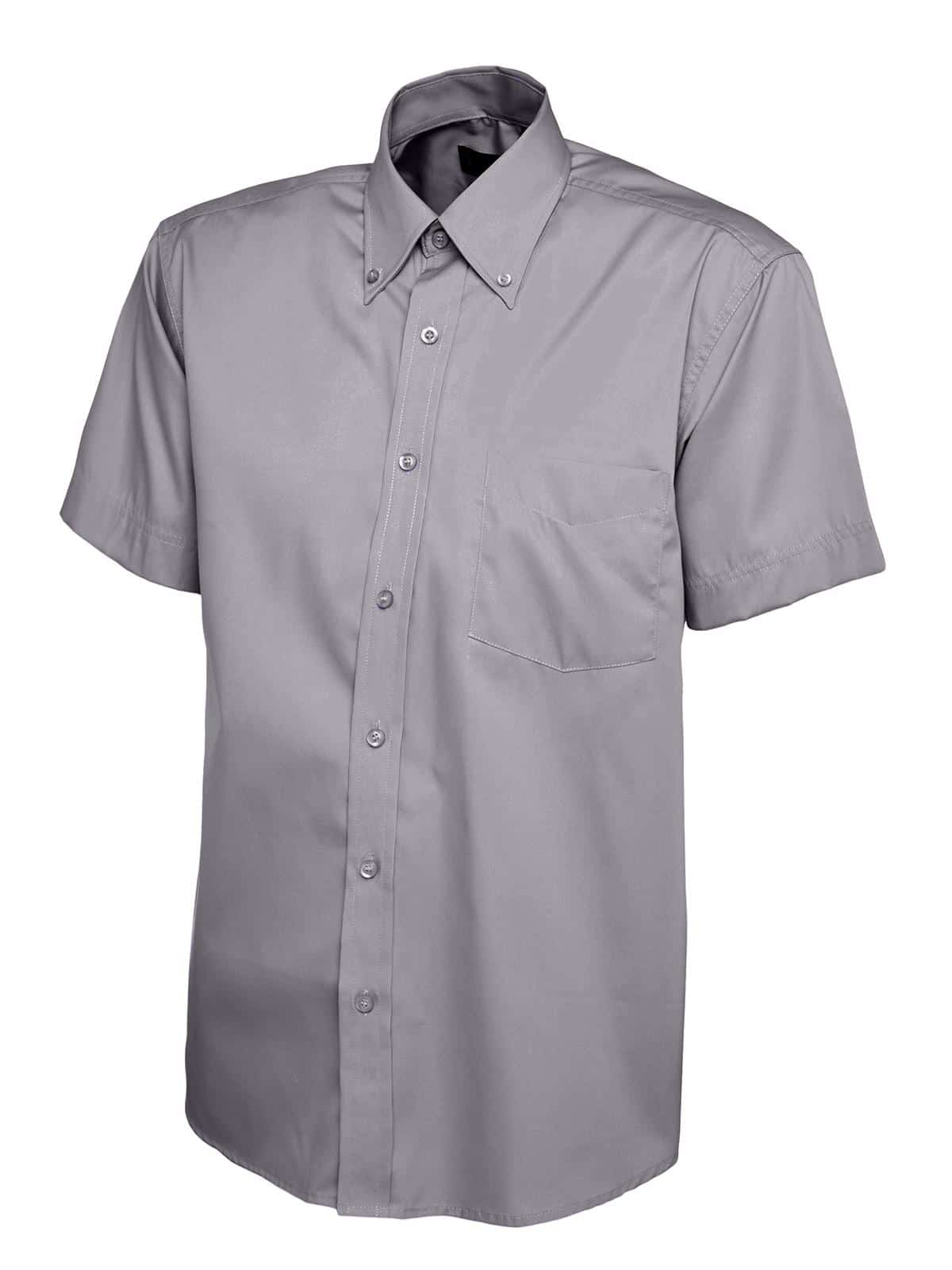 Uneek Mens Pinpoint Oxford Half Sleeve Shirt