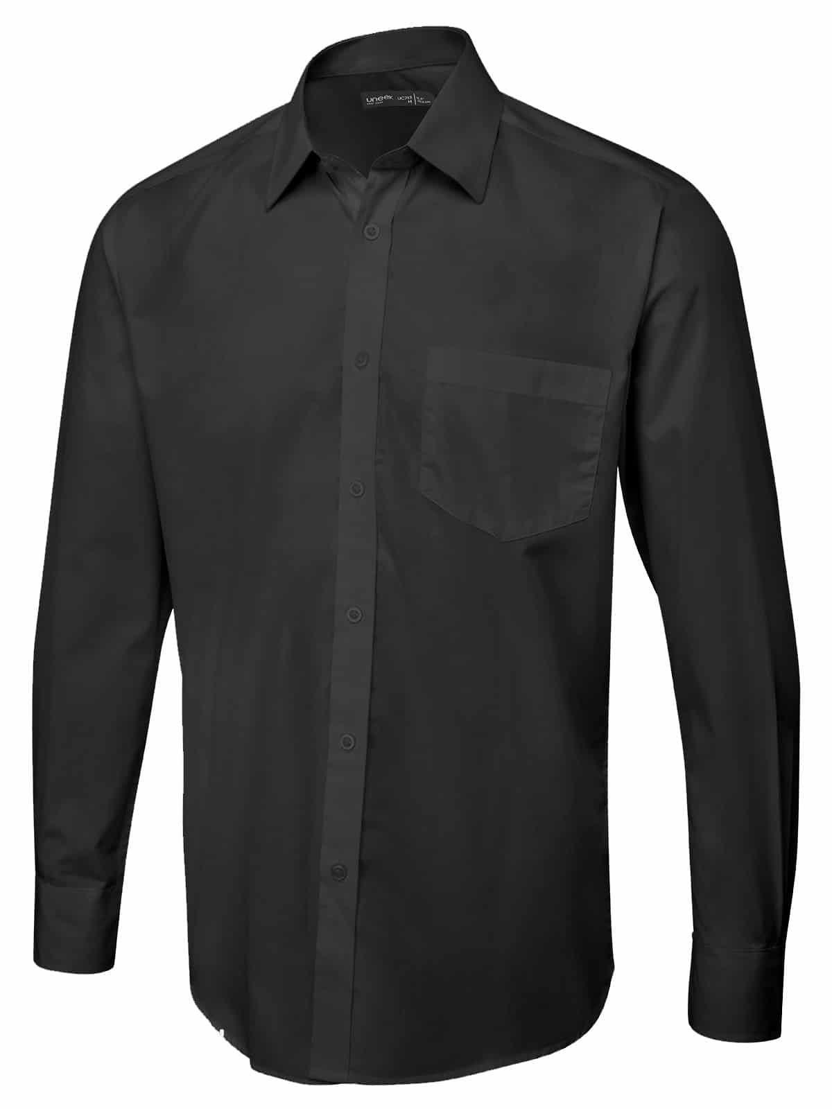 Uneek Tailored Long Sleeve  Poplin Shirt – Men’s Fit