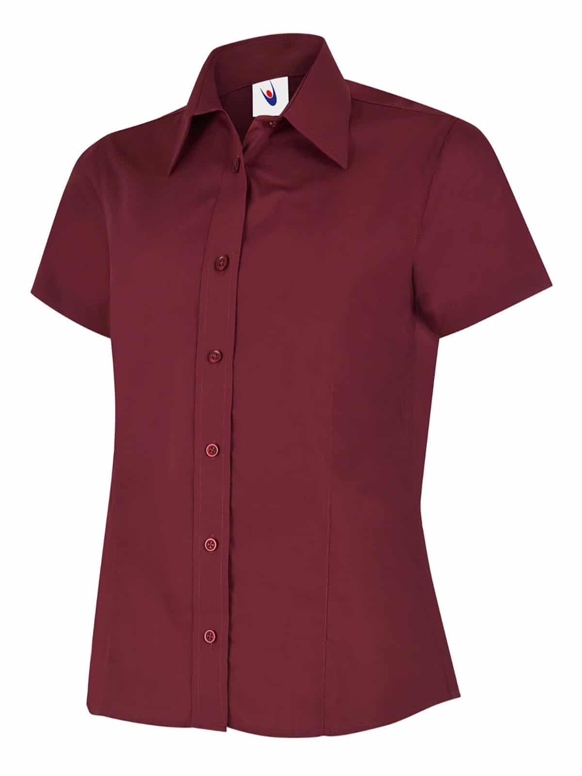 Uneek Poplin Half Sleeve Shirt – Ladies Fit