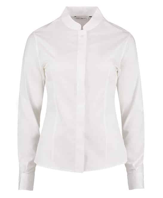 Kustom Kit Mandarin Collar Shirt Long-Sleeved - Women's