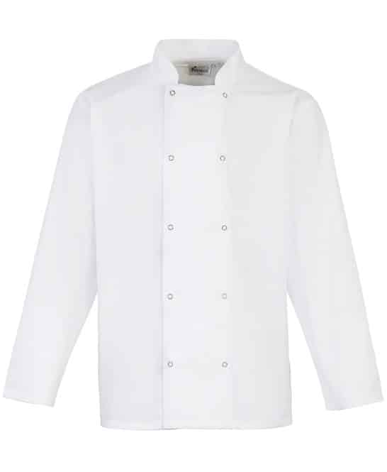 Premier Studded Front Long Sleeve Chef's Jacket
